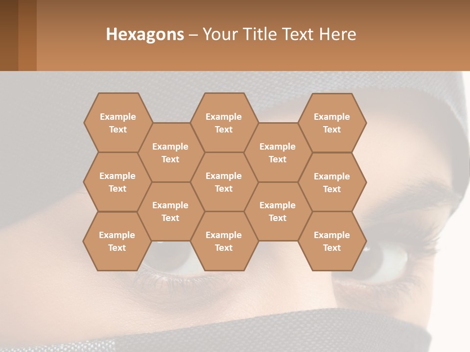 A Woman With A Scarf On Her Head Is Looking At The Camera PowerPoint Template