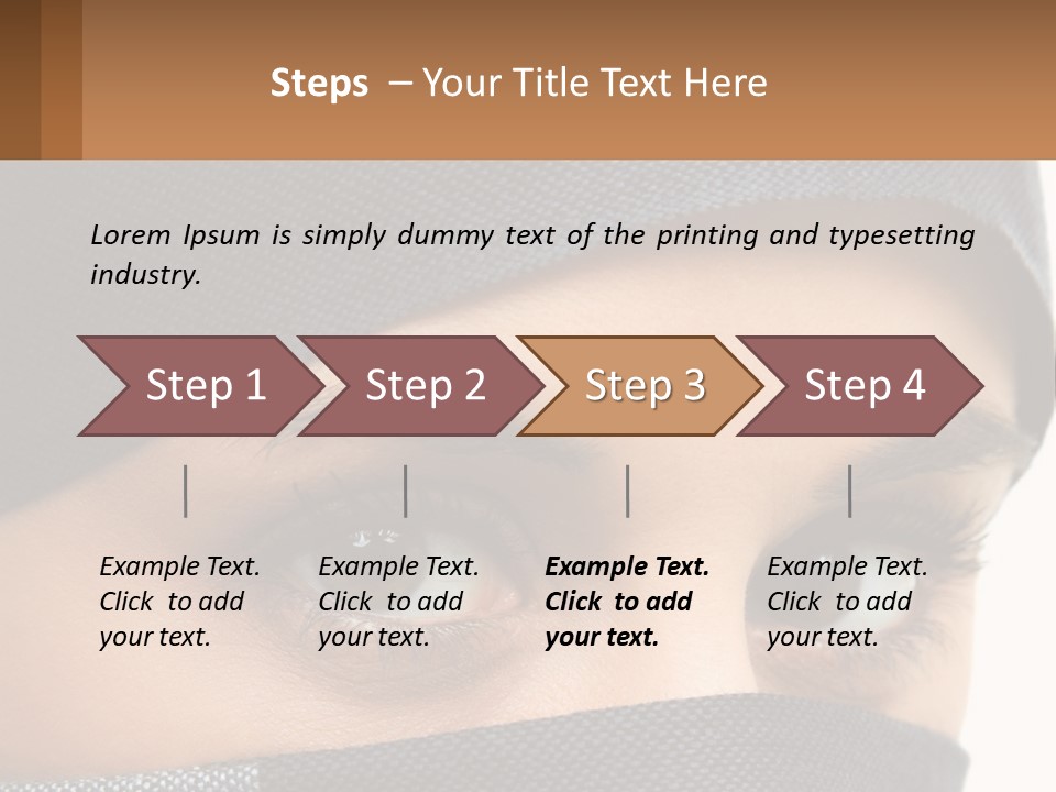 A Woman With A Scarf On Her Head Is Looking At The Camera PowerPoint Template