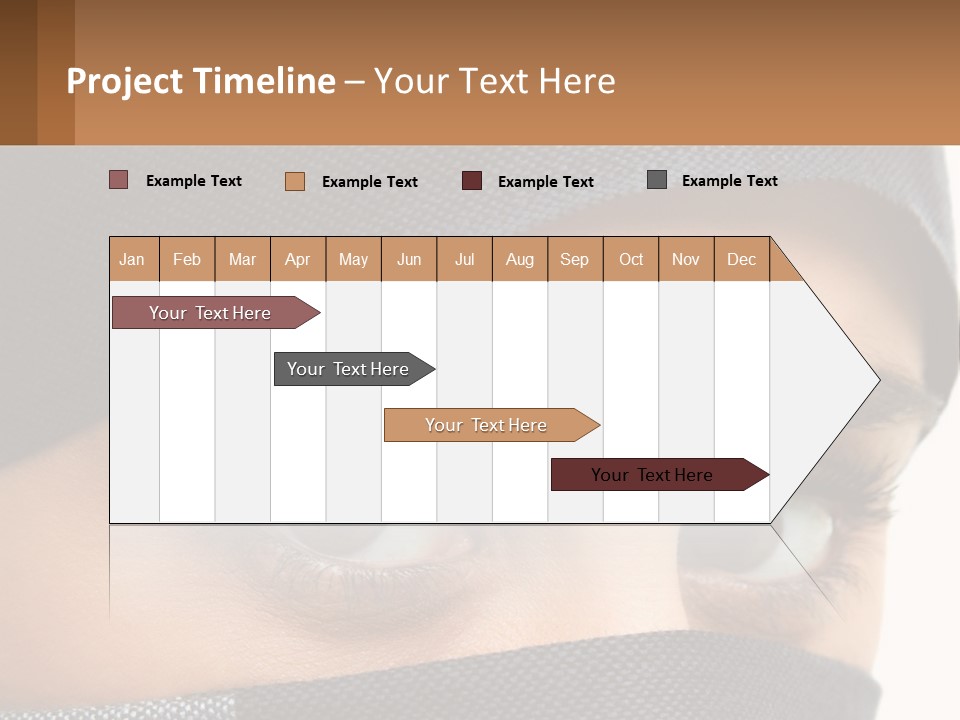 A Woman With A Scarf On Her Head Is Looking At The Camera PowerPoint Template