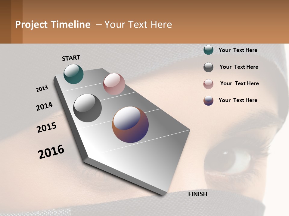 A Woman With A Scarf On Her Head Is Looking At The Camera PowerPoint Template