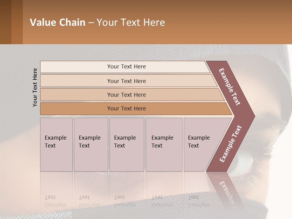 A Woman With A Scarf On Her Head Is Looking At The Camera PowerPoint Template