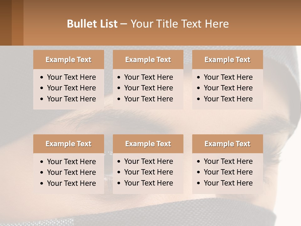 A Woman With A Scarf On Her Head Is Looking At The Camera PowerPoint Template