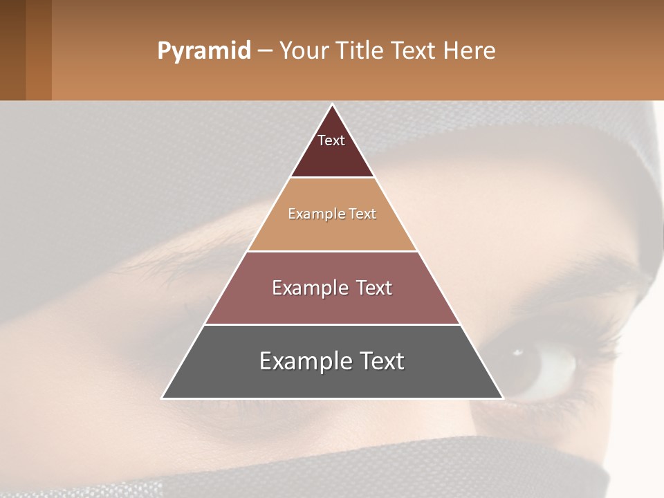 A Woman With A Scarf On Her Head Is Looking At The Camera PowerPoint Template