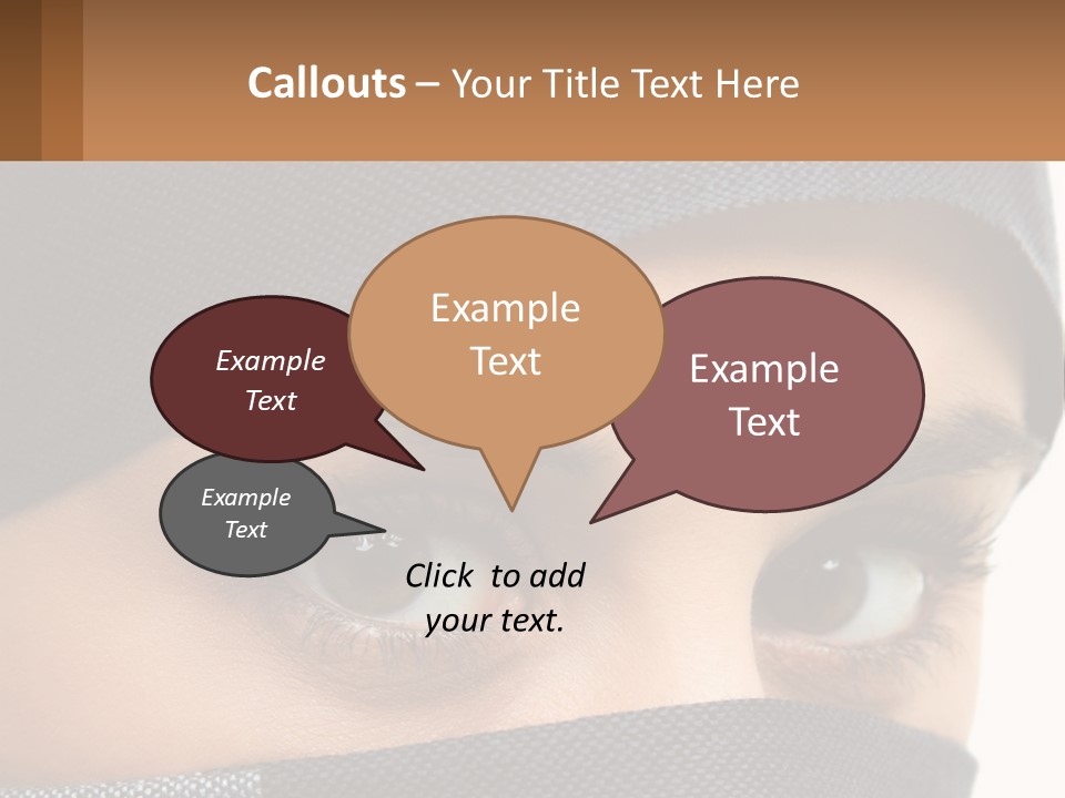 A Woman With A Scarf On Her Head Is Looking At The Camera PowerPoint Template