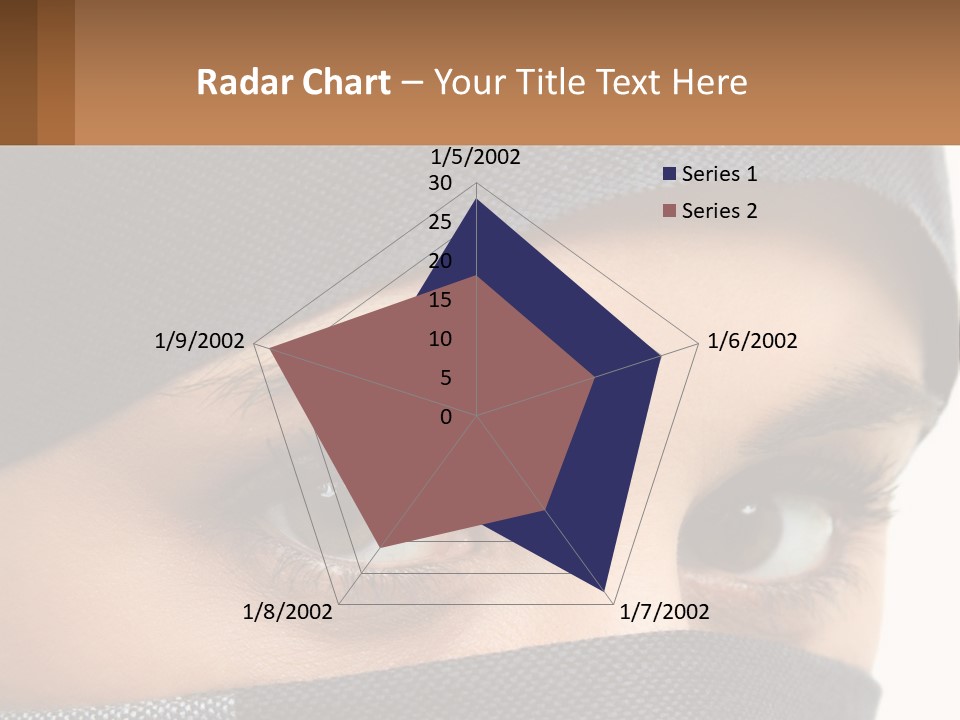 A Woman With A Scarf On Her Head Is Looking At The Camera PowerPoint Template