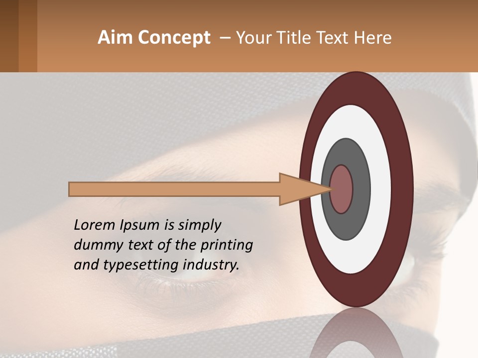 A Woman With A Scarf On Her Head Is Looking At The Camera PowerPoint Template