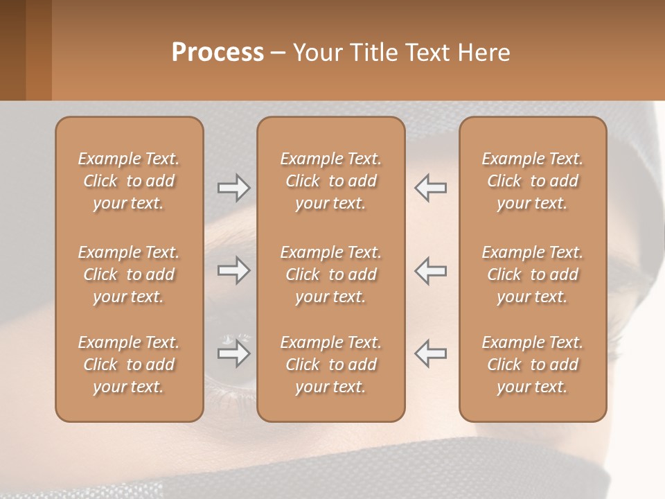 A Woman With A Scarf On Her Head Is Looking At The Camera PowerPoint Template