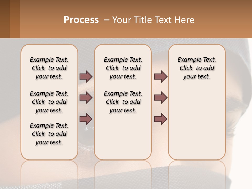 A Woman With A Scarf On Her Head Is Looking At The Camera PowerPoint Template