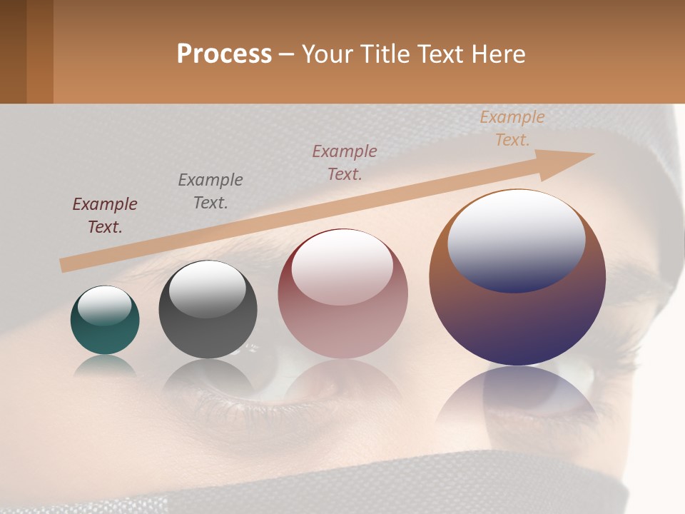 A Woman With A Scarf On Her Head Is Looking At The Camera PowerPoint Template