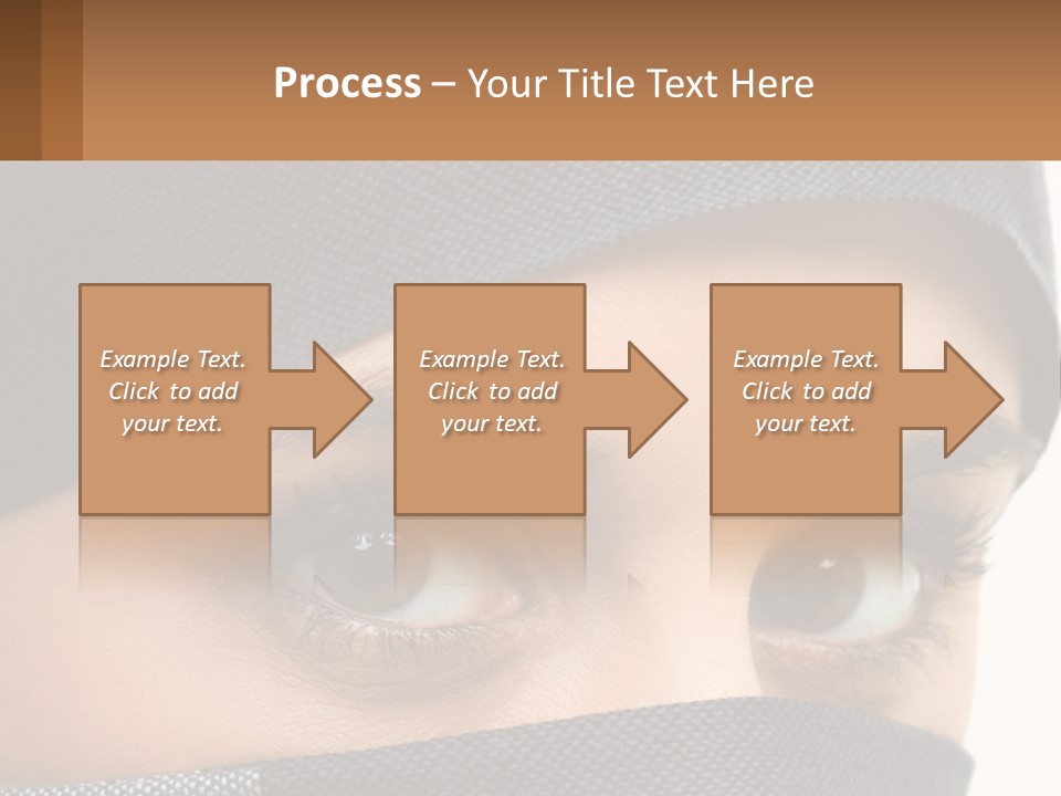 A Woman With A Scarf On Her Head Is Looking At The Camera PowerPoint Template