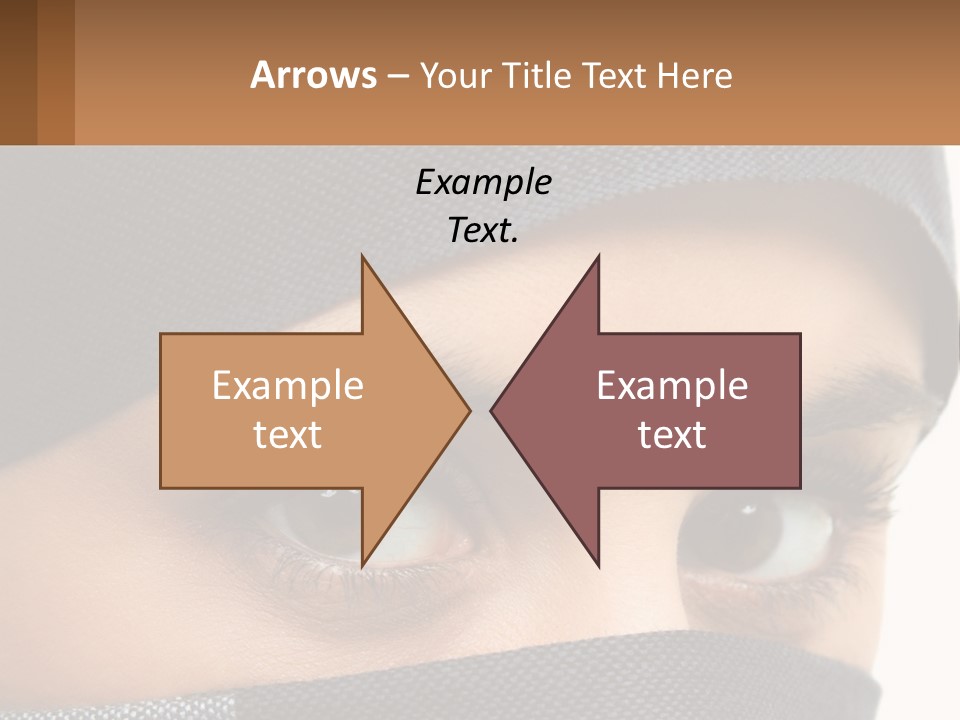 A Woman With A Scarf On Her Head Is Looking At The Camera PowerPoint Template