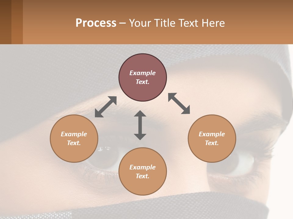 A Woman With A Scarf On Her Head Is Looking At The Camera PowerPoint Template