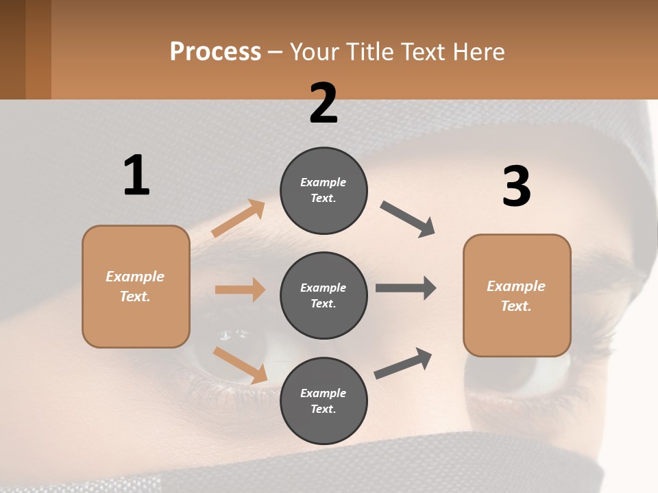 A Woman With A Scarf On Her Head Is Looking At The Camera PowerPoint Template