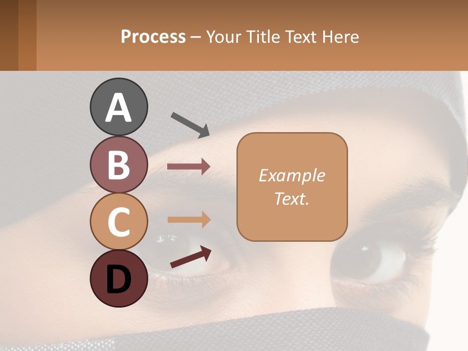 A Woman With A Scarf On Her Head Is Looking At The Camera PowerPoint Template