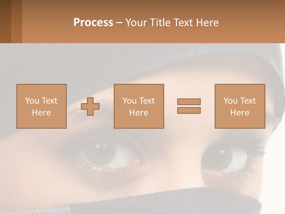 A Woman With A Scarf On Her Head Is Looking At The Camera PowerPoint Template