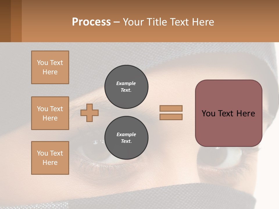 A Woman With A Scarf On Her Head Is Looking At The Camera PowerPoint Template