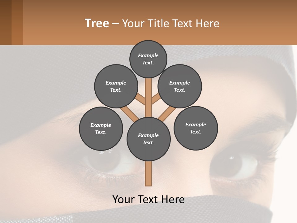 A Woman With A Scarf On Her Head Is Looking At The Camera PowerPoint Template