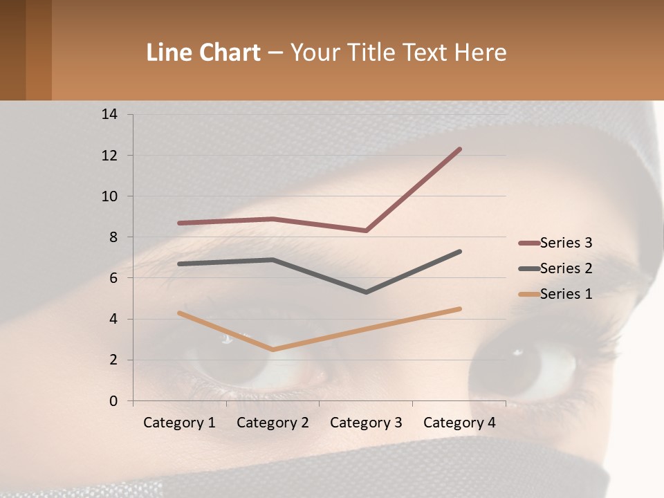 A Woman With A Scarf On Her Head Is Looking At The Camera PowerPoint Template
