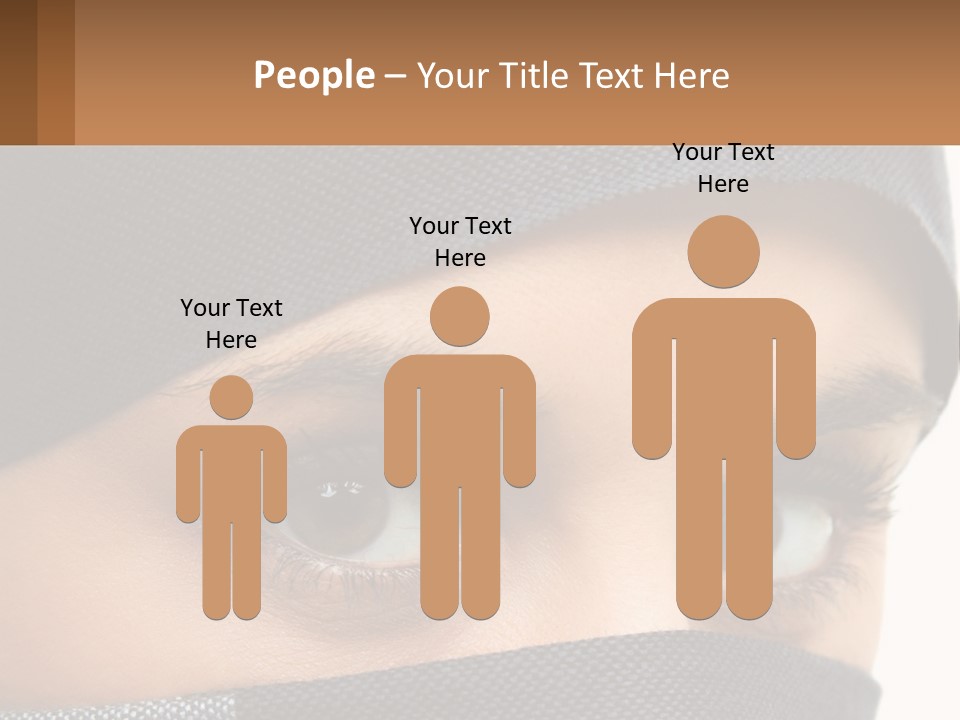 A Woman With A Scarf On Her Head Is Looking At The Camera PowerPoint Template