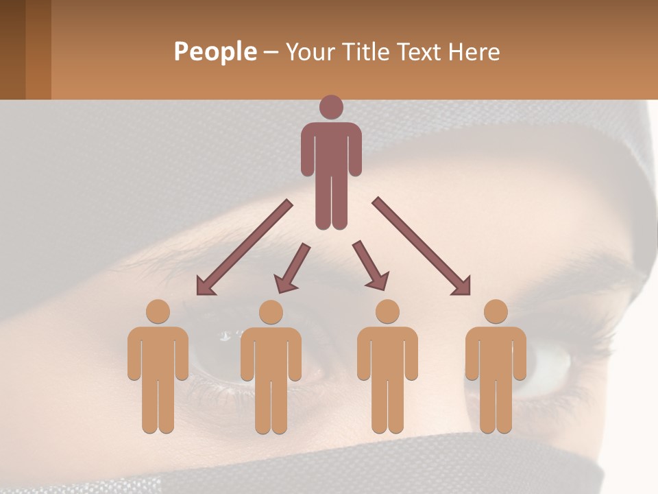 A Woman With A Scarf On Her Head Is Looking At The Camera PowerPoint Template