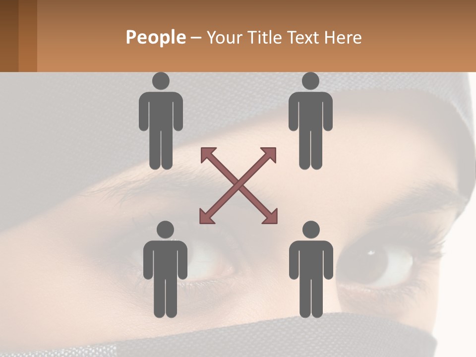 A Woman With A Scarf On Her Head Is Looking At The Camera PowerPoint Template