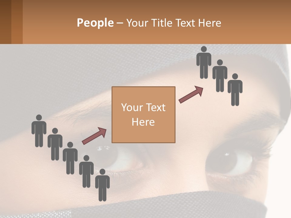 A Woman With A Scarf On Her Head Is Looking At The Camera PowerPoint Template