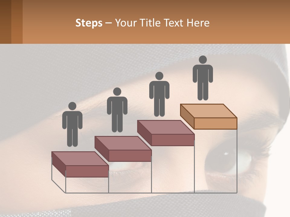 A Woman With A Scarf On Her Head Is Looking At The Camera PowerPoint Template