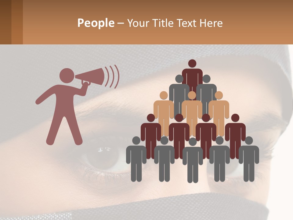 A Woman With A Scarf On Her Head Is Looking At The Camera PowerPoint Template