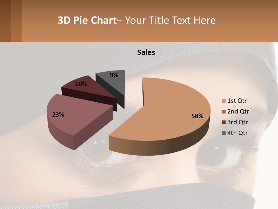 A Woman With A Scarf On Her Head Is Looking At The Camera PowerPoint Template