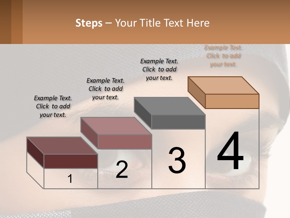 A Woman With A Scarf On Her Head Is Looking At The Camera PowerPoint Template