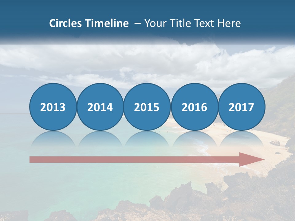 A Sandy Beach With Blue Water On A Sunny Day PowerPoint Template