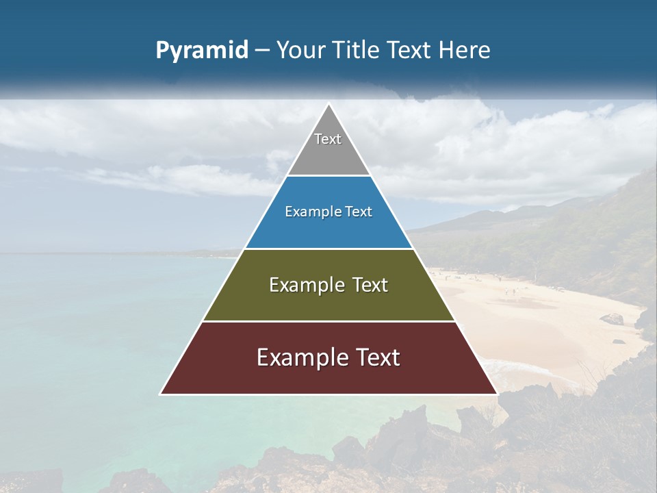 A Sandy Beach With Blue Water On A Sunny Day PowerPoint Template