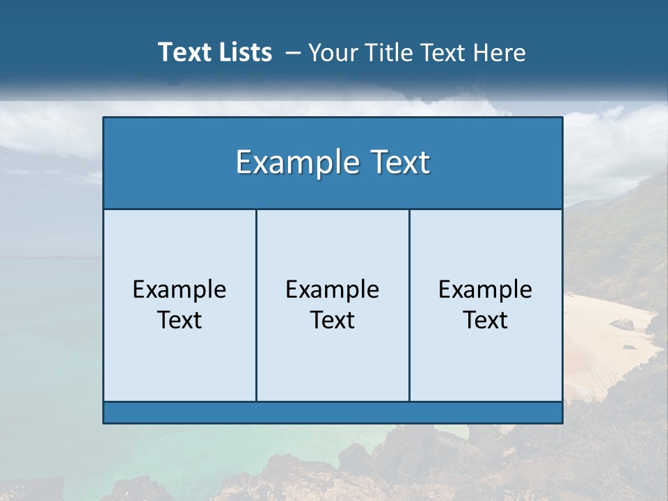 A Sandy Beach With Blue Water On A Sunny Day PowerPoint Template