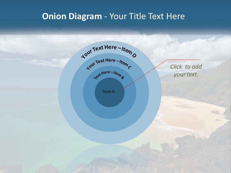 A Sandy Beach With Blue Water On A Sunny Day PowerPoint Template