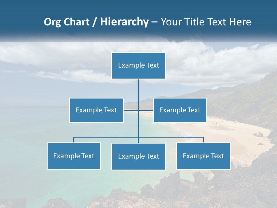 A Sandy Beach With Blue Water On A Sunny Day PowerPoint Template