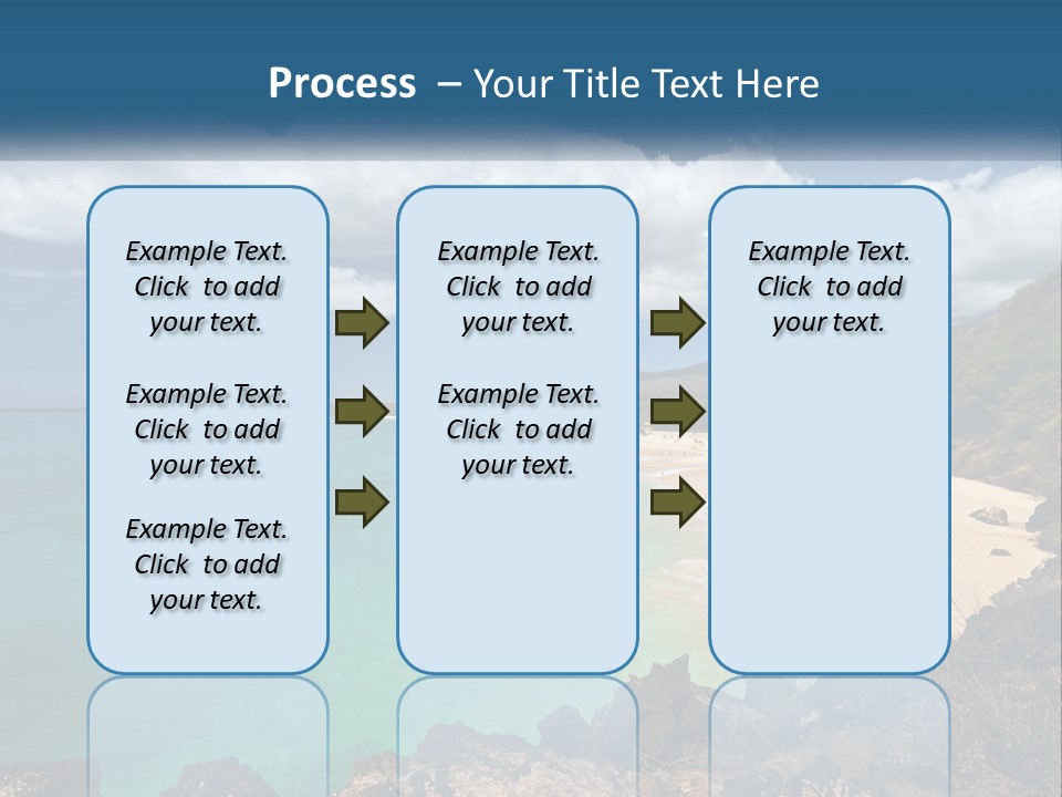 A Sandy Beach With Blue Water On A Sunny Day PowerPoint Template