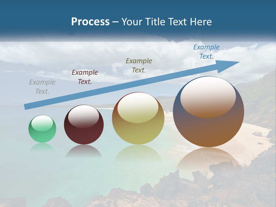 A Sandy Beach With Blue Water On A Sunny Day PowerPoint Template