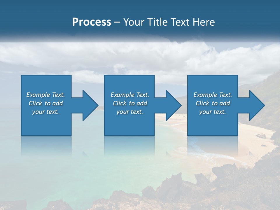 A Sandy Beach With Blue Water On A Sunny Day PowerPoint Template