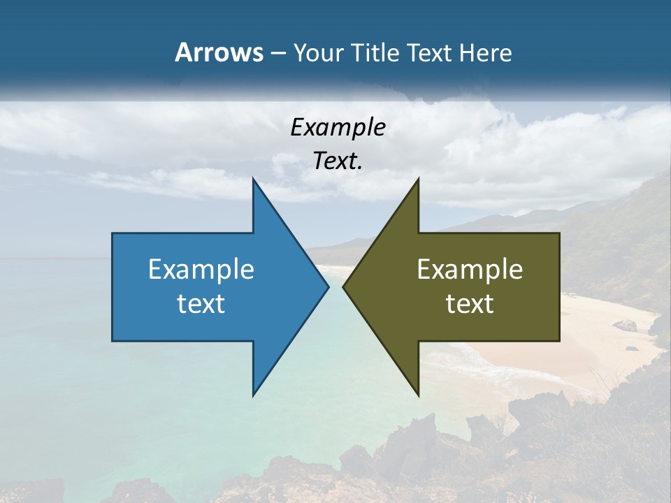 A Sandy Beach With Blue Water On A Sunny Day PowerPoint Template