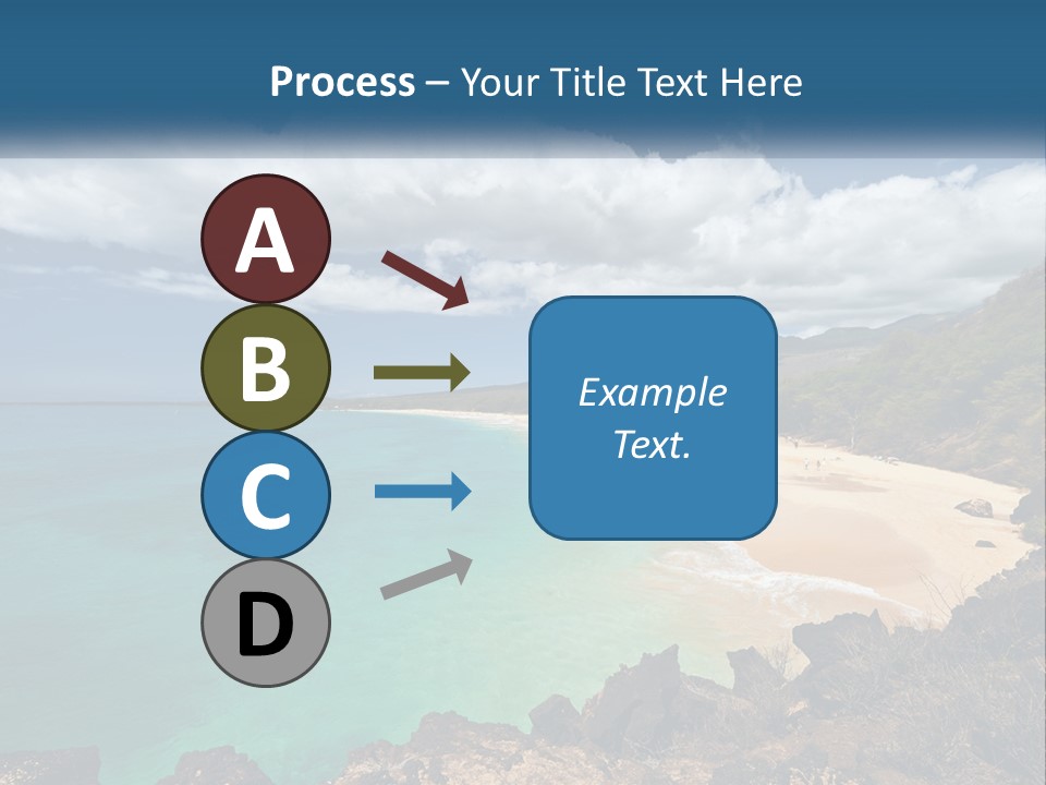 A Sandy Beach With Blue Water On A Sunny Day PowerPoint Template