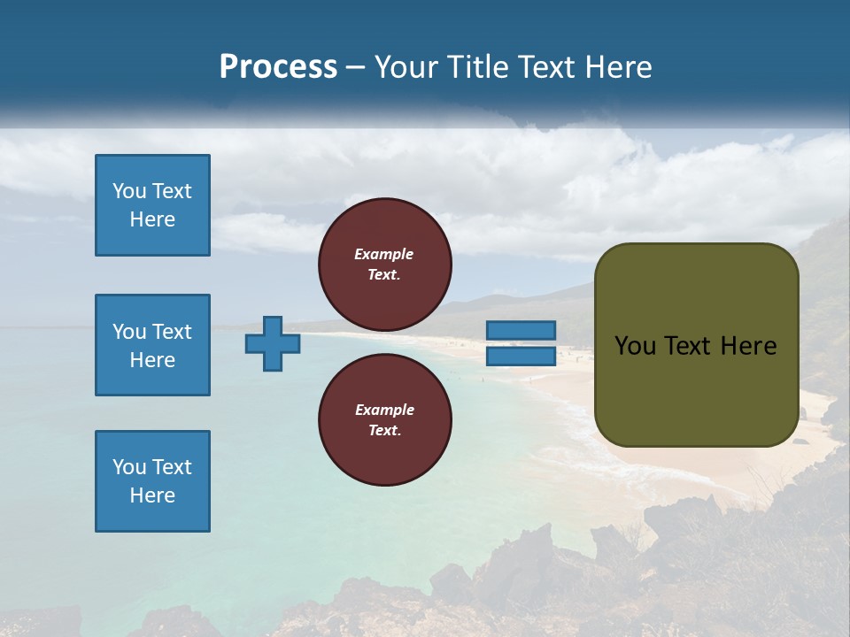 A Sandy Beach With Blue Water On A Sunny Day PowerPoint Template