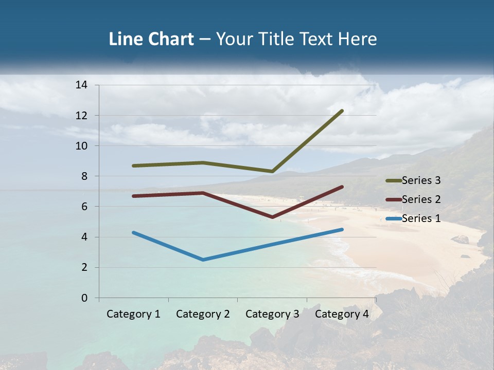 A Sandy Beach With Blue Water On A Sunny Day PowerPoint Template