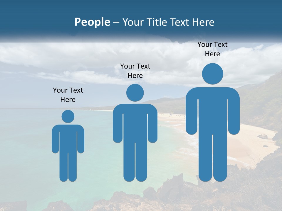 A Sandy Beach With Blue Water On A Sunny Day PowerPoint Template