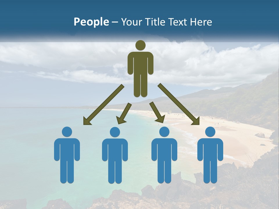 A Sandy Beach With Blue Water On A Sunny Day PowerPoint Template