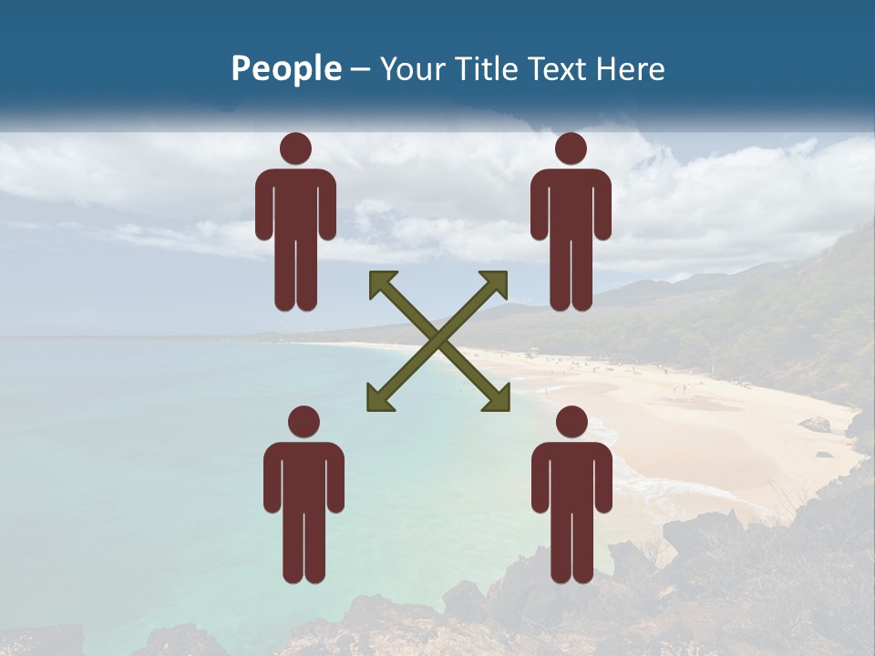 A Sandy Beach With Blue Water On A Sunny Day PowerPoint Template