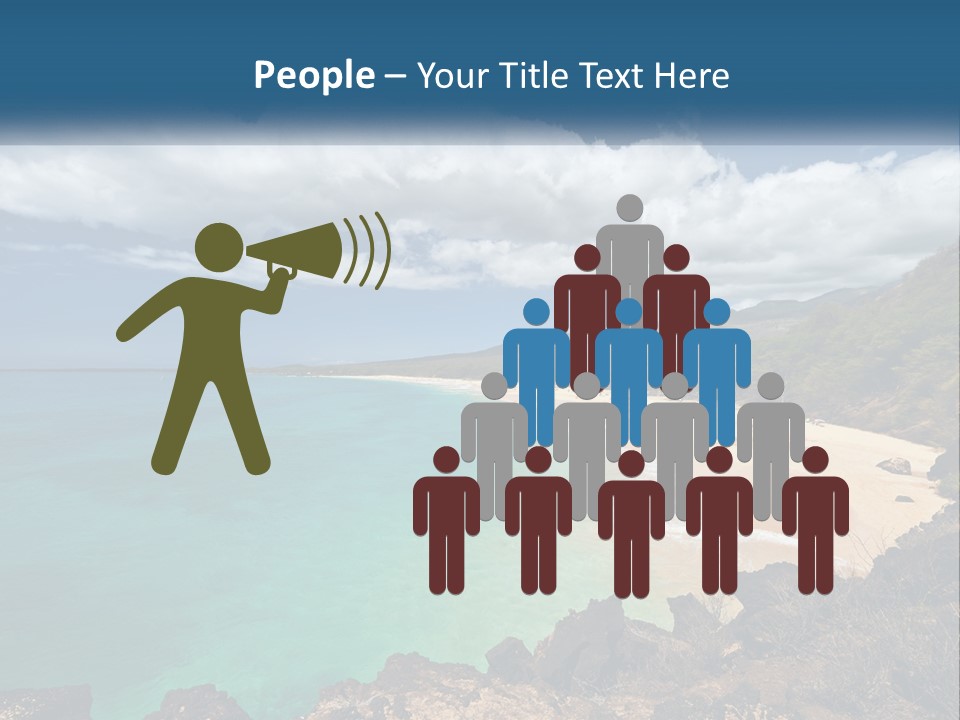 A Sandy Beach With Blue Water On A Sunny Day PowerPoint Template