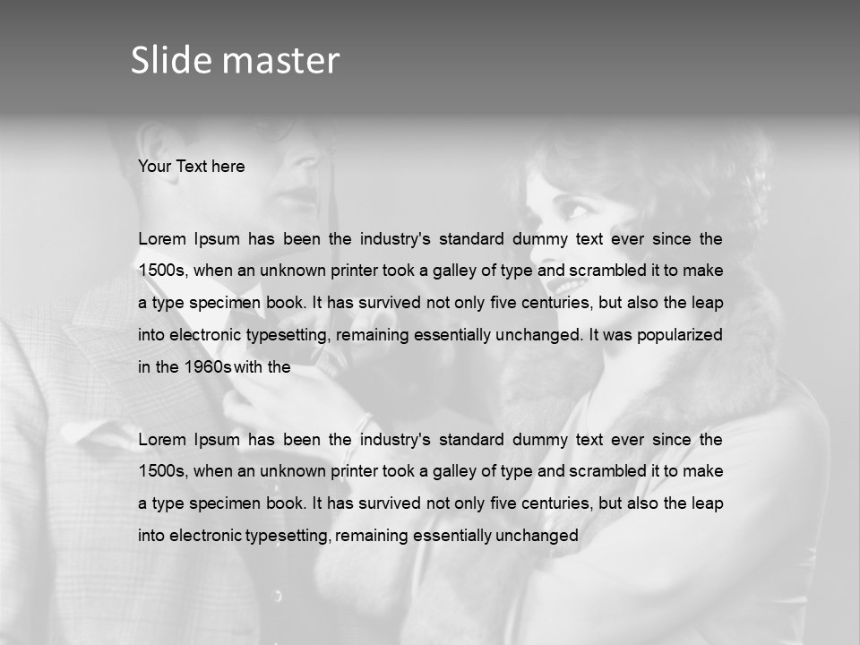 A Man Putting A Tie On A Woman's Neck PowerPoint Template