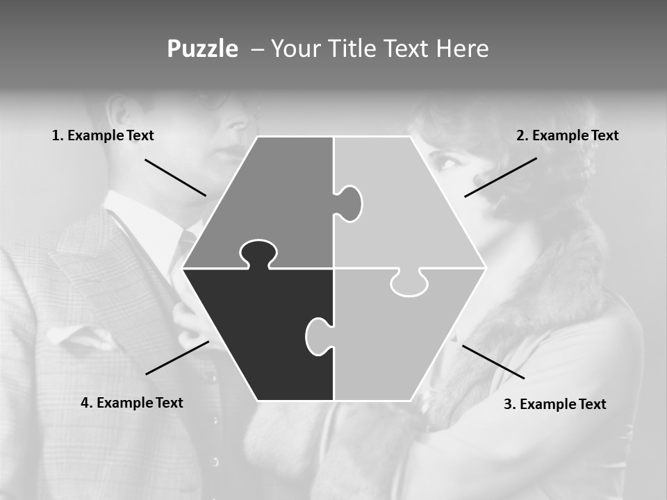 A Man Putting A Tie On A Woman's Neck PowerPoint Template