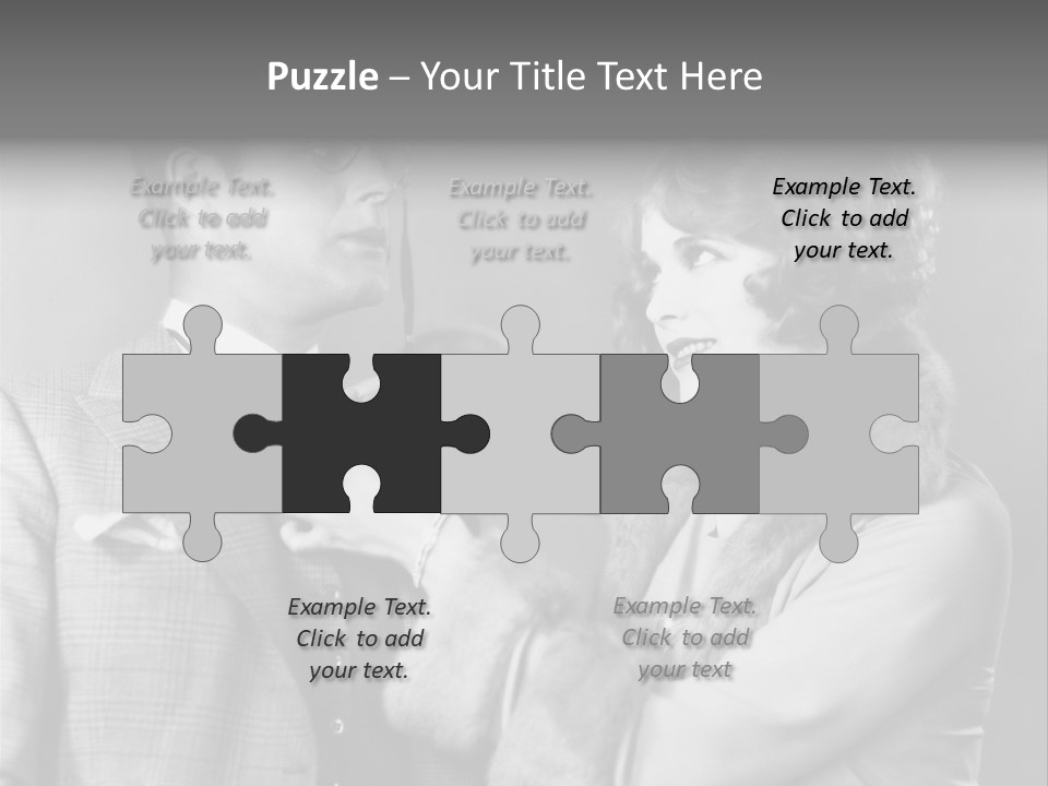 A Man Putting A Tie On A Woman's Neck PowerPoint Template