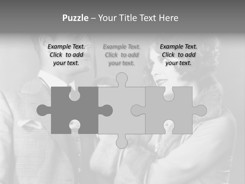 A Man Putting A Tie On A Woman's Neck PowerPoint Template